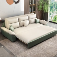Sofa Bed Multi-function Foldable Latex Solid Wood Tech Cloth Sofa Chair With Storage Cabinet Bedroom