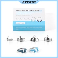 AZDENT Dental Matrix Bands NITI Metal Matrices Clamp Ring Sectional Contoured Matrix System