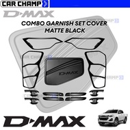 Isuzu DMAX D-MAX 2024 to 2025 Garnish Combo Set Cover Matte Black Chrome ( Car Accessories )