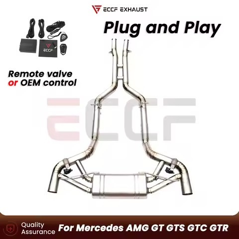Sporty Aggressive Sound Titanium Catback exhaust system For Mercedes AMG GT GTS GTC GTR Plug and Pla