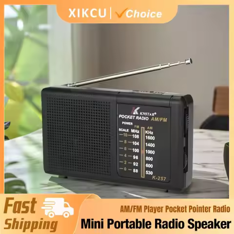 New AM FM Portable Mini Two Band Radio Full-wave Band Battery Powered Radio Built-In Speaker Outdoor