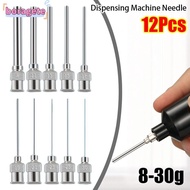 BORAGETE 12Pcs Dispensing Machine Needle, 8G-30G Fluids Blunt Tip Industrial Glue Injection Needle, 