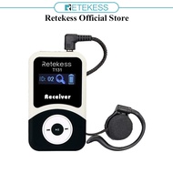 Retekess T131 Wireless Tour Guide System Receiver with 3.5mm One-Side Earphone, 99 Channels, Audio T
