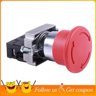 22mm NC Red Mushroom Emergency Stop Push Button Switch 600V 10A ZB2-BE102C XB2-BS542X1