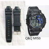 Q&Q QNQ QQ M150 M-150 M152 M-152 M 150 152 RUBBER WATCH STRAP