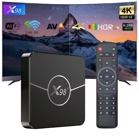 X98 Plus TV Box Android 11 Amlogic S905W2 Quad Core Dual WiFi 2.4G/5G AV1 Decoder 4K HDR10+ Smart Me
