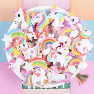 Resin Glitter Unicorn Rainbow Accessories Phone Case diy Material Hair Accessories Slime Crystal Mud diy Accessories Cream Glue Material Package Resin Accessories