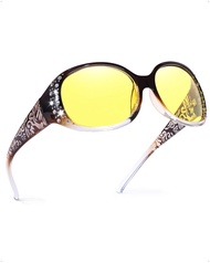Night Driving Glasses for Womens Polarized Yellow Night Vision Glasses Anti Glare IF008