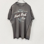 Hard Rock Cafe 短袖印花 T 卹，卡其棕色，古著