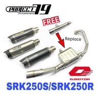 PROJECT79 Exhaust QJMotor SRK250R SRK250S Full System Stainless Steel Design ARROW Muffler Accessori