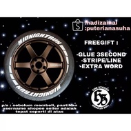 A - Tire Sticker 3D / Tire Bomb Sticker (Midnight All White)