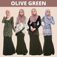 🔥NEW DESIGN OLIVE GREEN Baju Raya Satu Family Sedondon Olive Green/  Hijau Olive