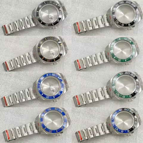 44mm Helium Escape Valve Bezel Watch Case Fit 28.5mm Dial For DeepSea Dweller Seiko NH35 Movement Li
