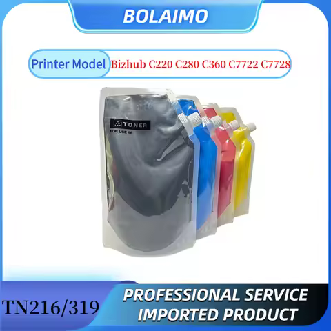 500g TN216 TN319 Toner Powder for Konica Minolta Bizhub C220 C280 C360 C7722 C7728 Toner Refill Japa