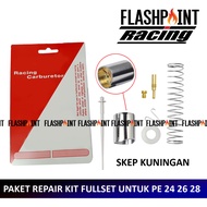 FULLSET PACKAGE PISTON SKEP CARBURETOR PE 24 26 28 30 BRASS COPPER TEFLON SKEP BLACK KABULATOR PE24 
