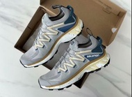 SALOMON XT-Rush 輕盈織物防滑跑步鞋 灰綠