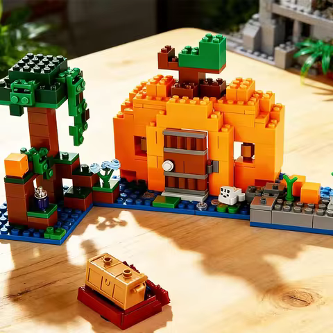 Compatible Brands Sets My Pixel World Game Series Building Blocks 21248 Pumpkin House Farm Witch MOC