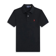 Pony Shirt Men's Short-Sleeved T-Shirt Lapel Pony Label Embroidered Pure Cotton Casual Wear DX513
