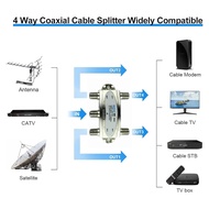 4 Way Splitter Satellite / Astro / Antenna / Antena / TV Coaxial Signal Splitter Aerial Aeriel Split