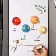 1/9pcs Space Fridge Magnet Set - 3D Resin Solar System Magnets , 9 Planets, Earth, Astronaut, Moon, 