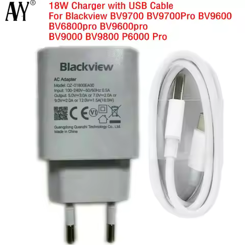Power Adapter For Original Blackview BV9700 Pro BV9600 BV6800 BV9000 BV9800 P6000 Pro EU Travel Char
