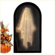 Ghost Mirror for Halloweens Holiday Eerie Ghosts Hologram Mirror With Light Eerie Halloweens Decorat