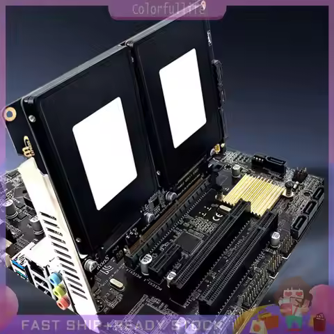 U.2 Dual Drive Adapter Card with LED Indicator 2.5 Inch SATA Hard Drive To PCIE4.0 Split Card U2 To 