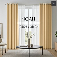 NOAH Curtain 80% Blackout UV Protect Curtain Soft Curtain Siap Jahit Free Hook/Ring