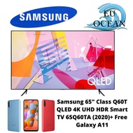 [ Samsung Year End Promotion  ] Samsung 65" Class Q60T QLED 4K UHD HDR Smart TV 65Q60TA (2020)+ Free Galaxy A11