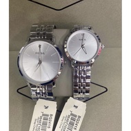 ♞,♘,♙Fossil watch couple silver