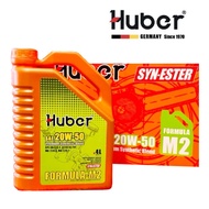 Minyak Hitam Kereta Huber Engine Oil Formula M2 SAE 20W-50 Premium Synthetic Blend Minyak Hitam (4L)