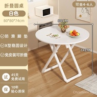 Foldable Table Dining Table Household Small Apartment Simple round Table Balcony Dining Square Table Portable Stall Table and Chair Combination