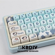 KBDiy Anime MOA Profile Keycaps ISO MAC 7U PBT Keycap 140 Key Cap Cute Milk Cow Set Custom DIY for M