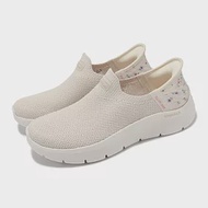 Skechers 休閒鞋 Go Walk Flex Slip-Ins 女鞋 米白 玫瑰 避震 套入式 懶人鞋 健走鞋 124822OWHT