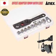 ANEX Offset Adapter with Case - Multi-Set for Tight Spaces Nut and Screw Driving Tool
