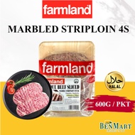 [BenMart Frozen] Farmland Premium Meltique Marble Beef Striploin Steak 4s x 150g - Australia