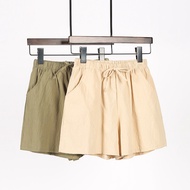 2023 Summer Women Cotton Linen Shorts Loose Casual Shorts Women Literary Wide Leg Pants Solid Femle Short Pants S-XL
