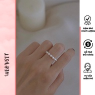 Rice grain pearl ring size 4 mm