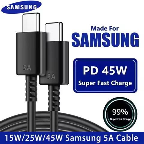 45W 25W Samsung Original Usb Type C Cable 5A PD Kable Fast Charging For Galaxy S26 S25 S24 S23 S22 U