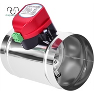 .4" Motorized Duct Damper Backdraft Damper Airflow Control Damper for HVAC System