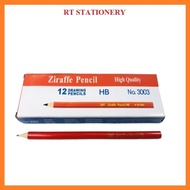 Ziraffe HB Pencil Non Toxic NO.3003 12pcs / HB Pencil / HB Drawing Pencil / HB Pensil 12 Batang / HB