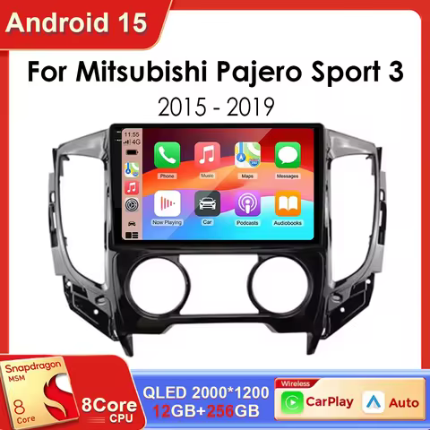 Android 15 Carplay For Mitsubishi Pajero Sport 3 L200 5 Triton 3 2015 2016 2017 2018 2019 Car Radio