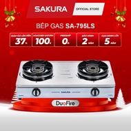 Bếp gas đôi Lửa Xoáy Kép Thế Hệ Mới SAKURA SA-795LS - Bảo hành chính hãng 24 tháng - Chỉ có tại Saku
