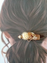 wow Handmade-向日葵花園鈕扣 壓夾 髮夾 髮飾