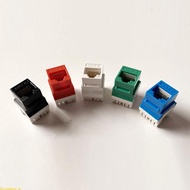 Doublebuy 5-Pack CAT6 RJ45 Insert Keystone LAN Coupler Plug T568A B  Module Slot For Internet Jack E