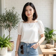 KeyF - 0073 NAOMI Sabrina Blouse Size XL Wolfis Premium Trendy Sabrina Blouse Women's Top Blouse Wom