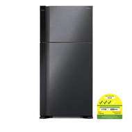 [BULKY] HITACHI R-V690P7MS-BBK 550L 2 DOOR FRIDGE COLOUR: BRILLIANT BLACK ENERGY LABEL: 3 TICKS DIME