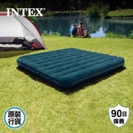 INTEX - 加大雙人露營充氣床墊 DURA BEAM MIDNIGHT GREEN DOWNY AIRBED