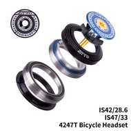 Ztto ชุดถ้วยคอแบริ่ง 4247T 42 มม. 47 มม. 1 1/8 นิ้ว -1 1/4 นิ้ว 1.25 นิ้ว 33 มม. สําหรับจักรยาน IS42