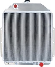 COOLINGBEST 4 Row Aluminum Radiator for 1942-1952 Ford 1 1/2 3/4 Ton Pickup F1 F2 F3 F4 Courier Seda